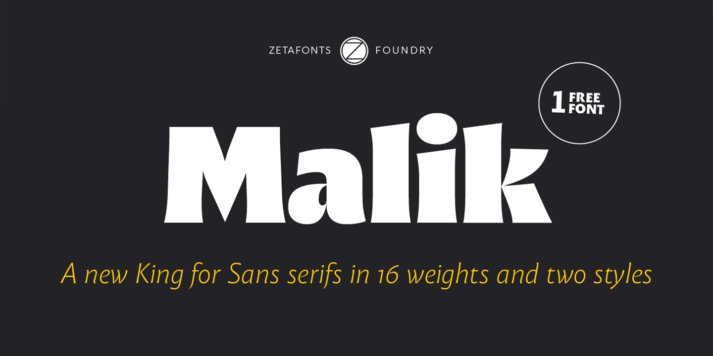 Пример шрифта Malik #1